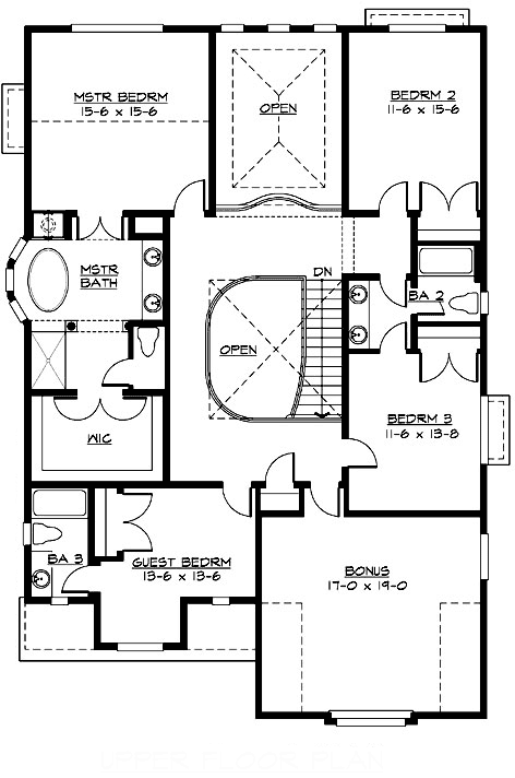 Upper/Second Floor Plan: 88-641