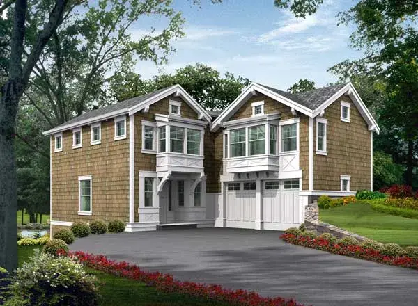 Craftsman house plans 88-644 - front exterior, 2,510 sq ft, 3 bed, 3 bath house plans | Monster House Plans