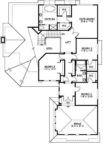 Upper/Second Floor Plan:88-648