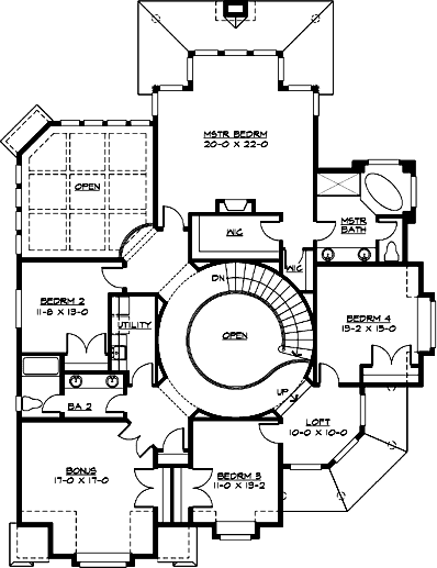 Upper/Second Floor Plan: 88-657