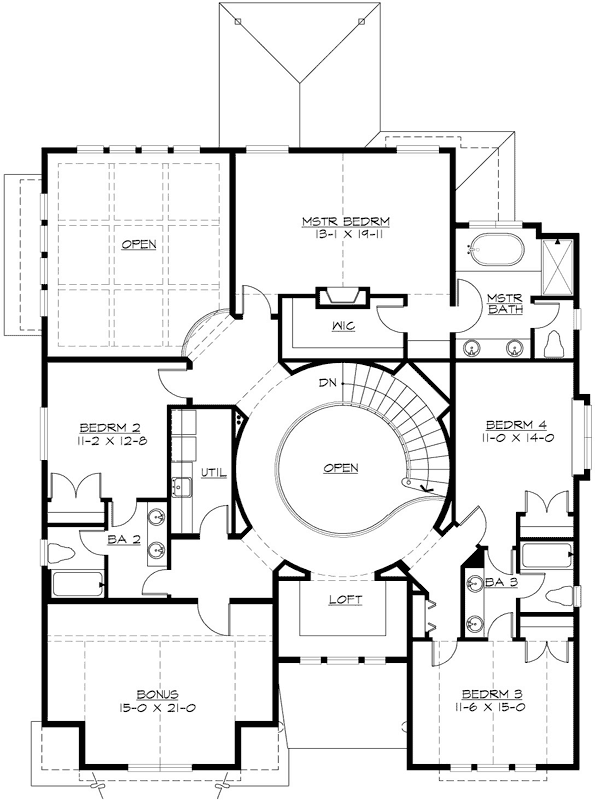 Upper/Second Floor Plan:88-658