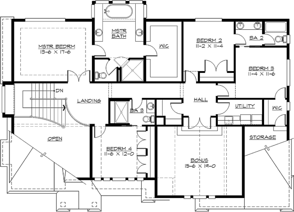 Upper/Second Floor Plan: 88-662