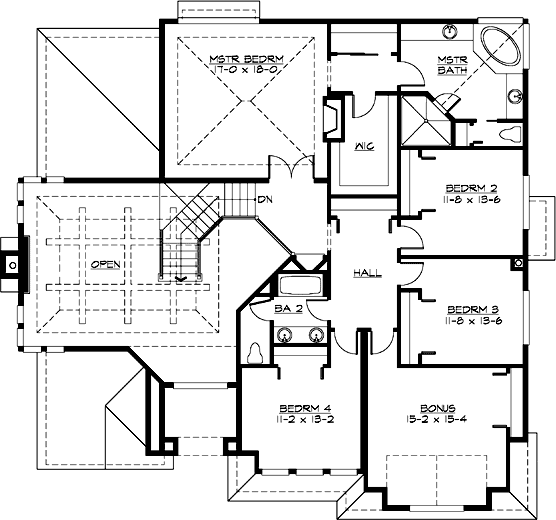 Upper/Second Floor Plan: 88-663