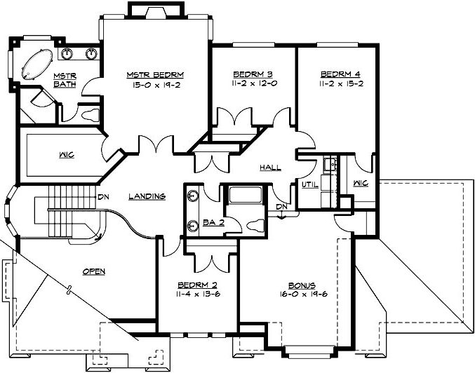 Upper/Second Floor Plan: 88-664