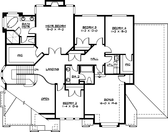 Upper/Second Floor Plan: 88-665