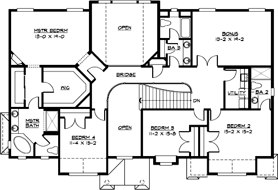 Upper/Second Floor Plan: 88-669