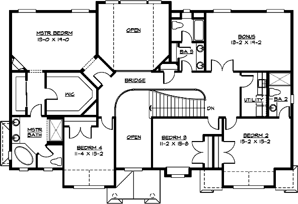 Upper/Second Floor Plan: 88-670