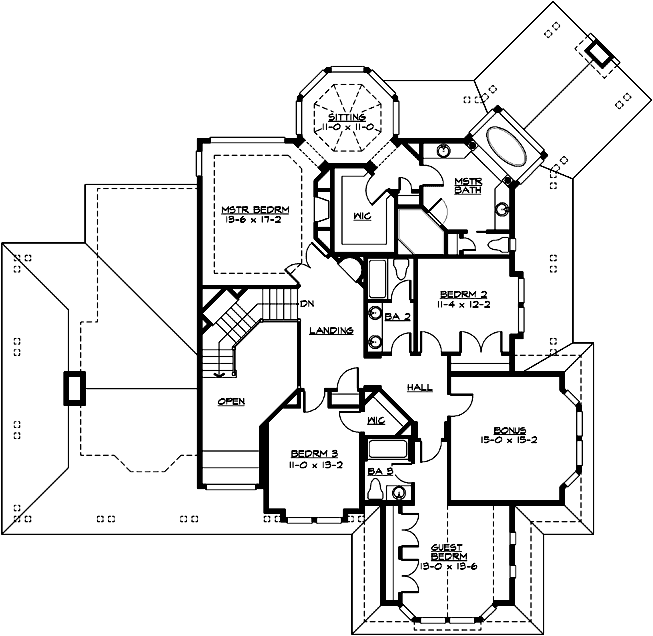 Upper/Second Floor Plan: 88-671