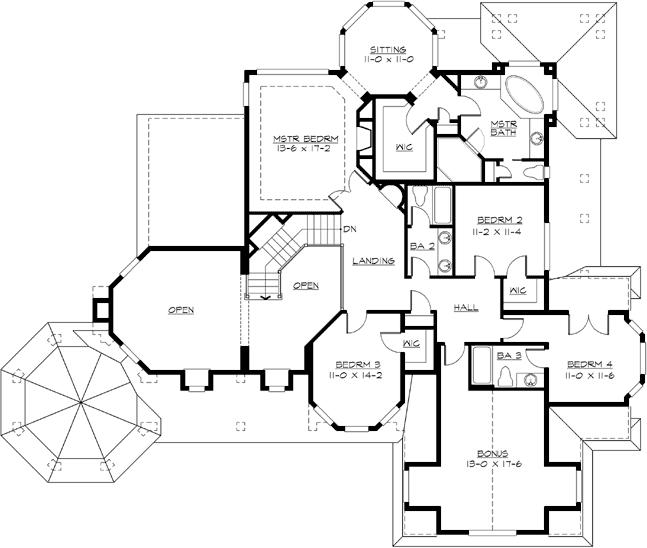 Upper/Second Floor Plan:88-672