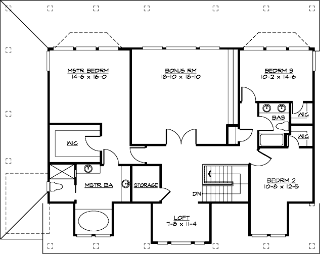 Upper/Second Floor Plan: 88-673