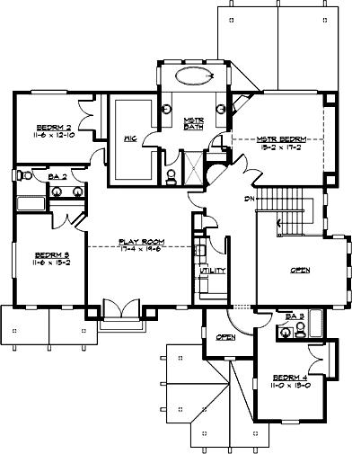 Upper/Second Floor Plan: 88-679