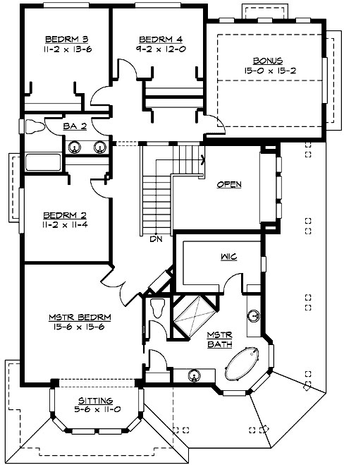 Upper/Second Floor Plan: 88-683