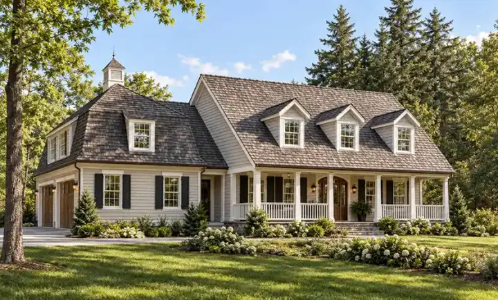 Cape Cod house plans 88-686 - front exterior, 3,641 sq ft, 4 bed, 3 bath house plans | Monster House Plans