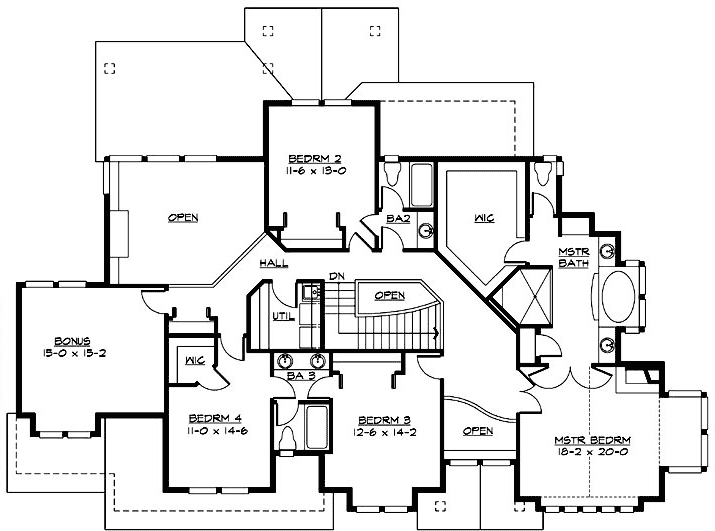 Upper/Second Floor Plan: 88-693