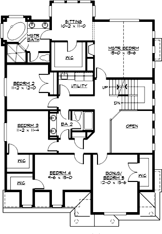 Upper/Second Floor Plan: 88-697