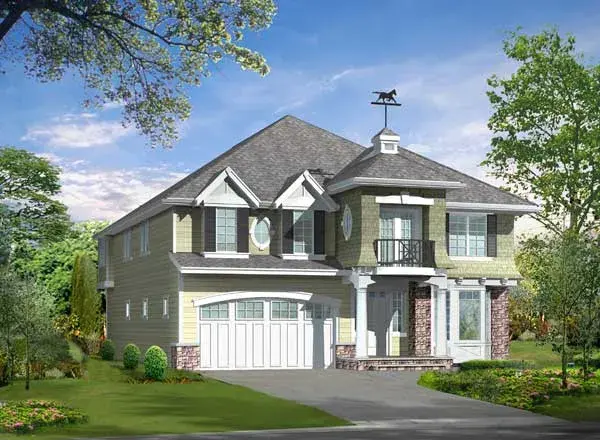 Hampton house plans 88-698 - front exterior, 3,718 sq ft, 4 bed, 2 bath house plans | Monster House Plans