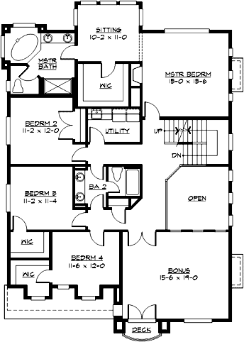 Upper/Second Floor Plan: 88-699