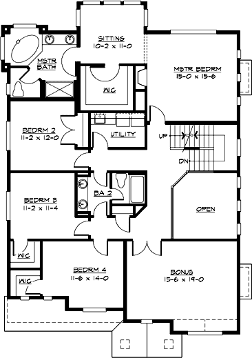 Upper/Second Floor Plan: 88-700