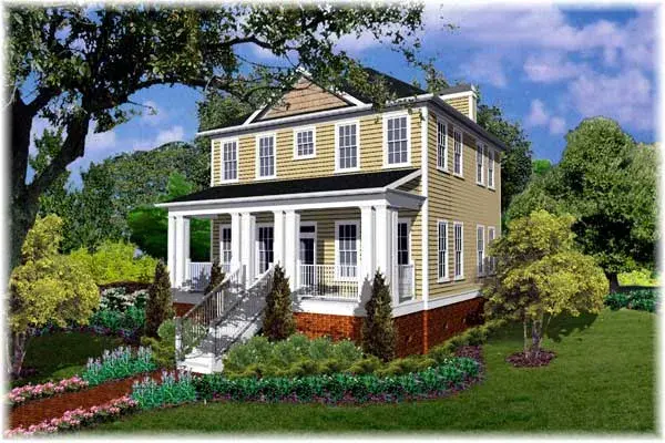 Craftsman house plans 89-110 - front exterior, 1,740 sq ft, 3 bed, 2 bath house plans | Monster House Plans