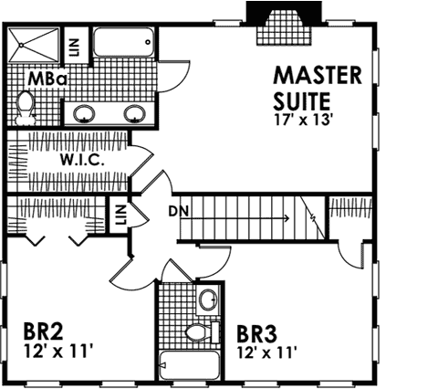 Upper/Second Floor Plan: 89-110