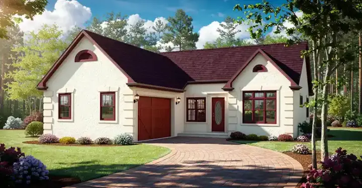 Traditional house plans 89-111 - front exterior, 1,579 sq ft, 3 bed, 2 bath house plans | Monster House Plans