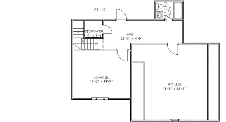 Upper/Second Floor Plan: 90-108
