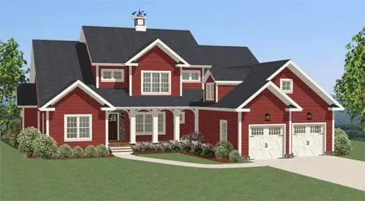 Country house plans 90-110 - front exterior, 3,185 sq ft, 4 bed, 3 bath house plans | Monster House Plans