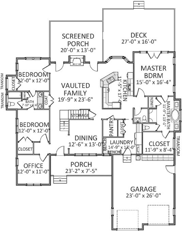 Main Floor Plan: 90-110
