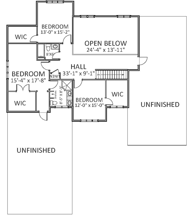 Upper/Second Floor Plan: 90-111