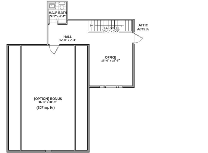 Upper/Second Floor Plan: 90-113