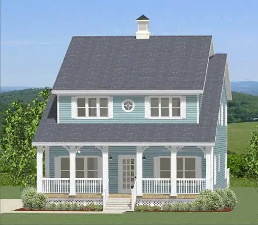 Country house plans 90-114 - front exterior, 2,093 sq ft, 5 bed, 3 bath house plans | Monster House Plans