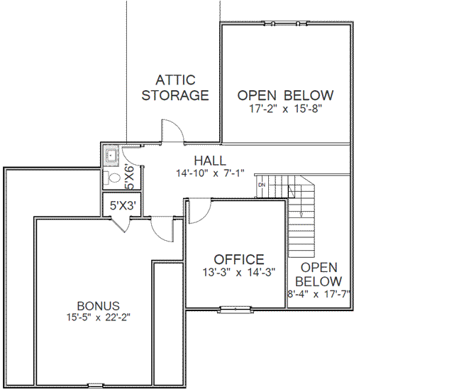 Upper/Second Floor Plan: 90-115