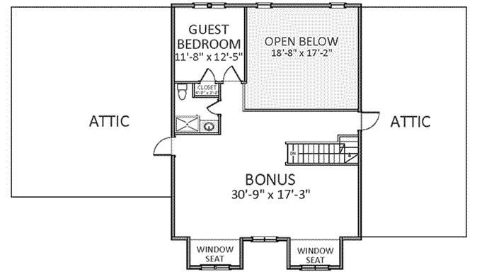 Upper/Second Floor Plan: 90-116