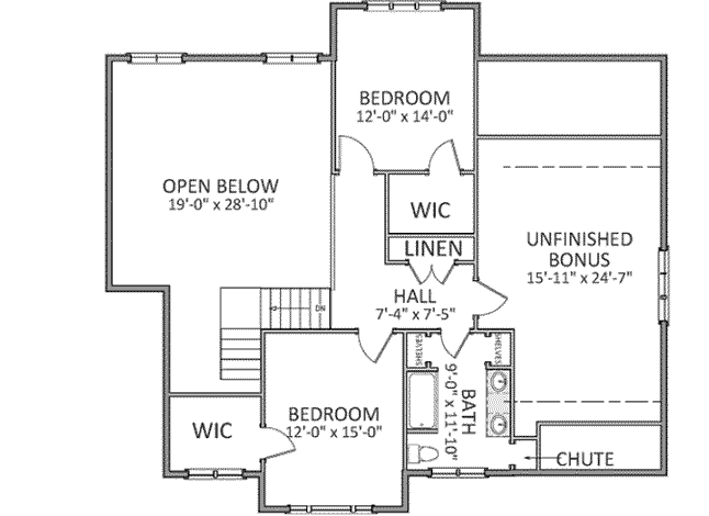 Upper/Second Floor Plan: 90-117
