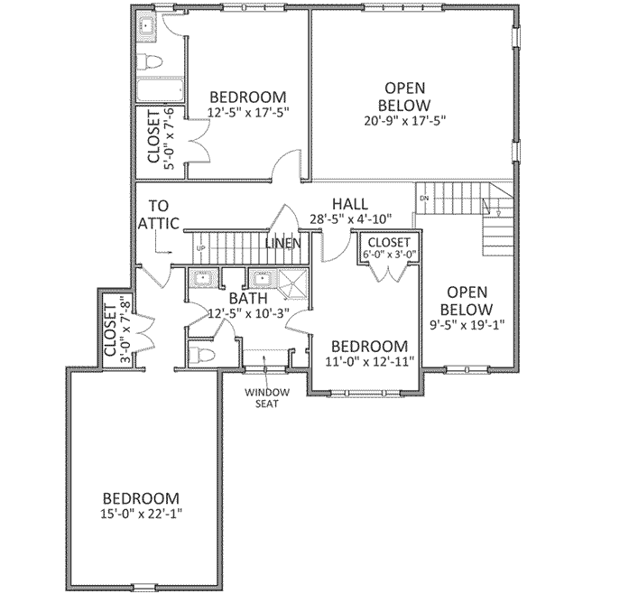 Upper/Second Floor Plan: 90-119