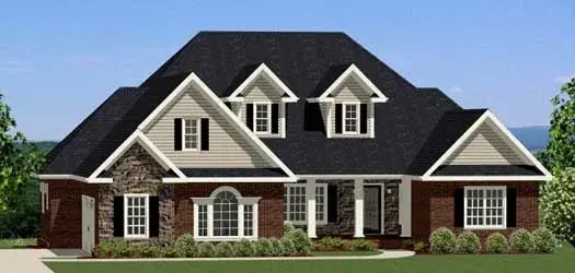 Traditional house plans 90-121 - front exterior, 3,257 sq ft, 3 bed, 2 bath house plans | Monster House Plans
