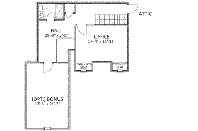 Upper/Second Floor Plan: 90-121