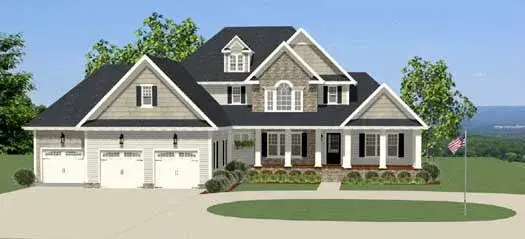 Traditional house plans 90-122 - front exterior, 3,053 sq ft, 3 bed, 2 bath house plans | Monster House Plans