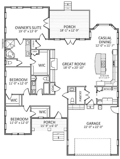 Main Floor Plan: 90-133