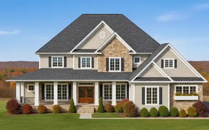 Country house plans 90-135 - front exterior, 3,942 sq ft, 5 bed, 4 bath house plans | Monster House Plans