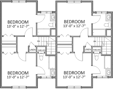 Upper/Second Floor Plan: 90-141