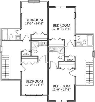 Upper/Second Floor Plan: 90-142