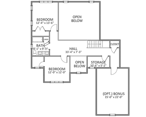 Upper/Second Floor Plan: 90-144