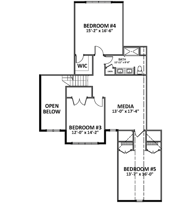 Upper/Second Floor Plan: 90-148
