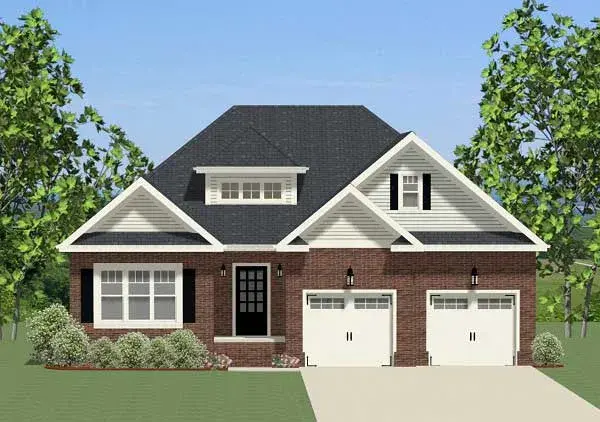 Bungalow house plans 90-157 - front exterior, 2,434 sq ft, 3 bed, 2 bath house plans | Monster House Plans