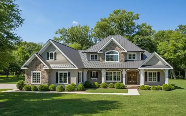 Country house plans 90-161 - front exterior, 2,910 sq ft, 4 bed, 3 bath house plans | Monster House Plans