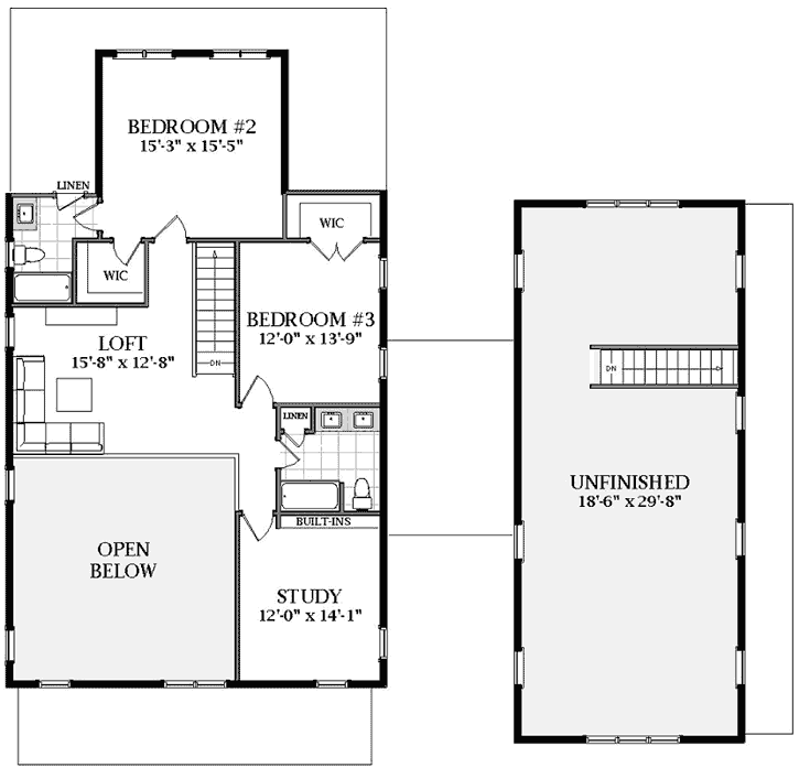 Upper/Second Floor Plan: 90-166