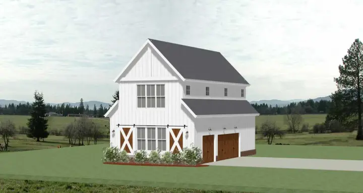 Farmhouse house plans 90-176 - front exterior, 1,582 sq ft, 0 bed, 0 bath house plans | Monster House Plans