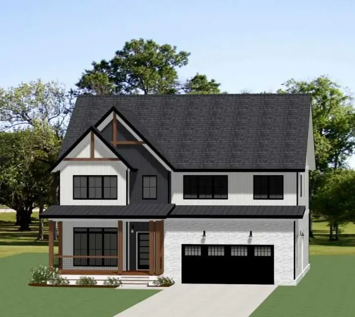 Modern Farmhouse house plans 90-190 - front exterior, 2,132 sq ft, 3 bed, 2 bath house plans | Monster House Plans