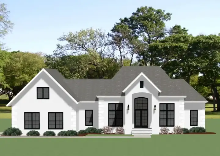 Traditional house plans 90-201 - front exterior, 2,498 sq ft, 3 bed, 2 bath house plans | Monster House Plans